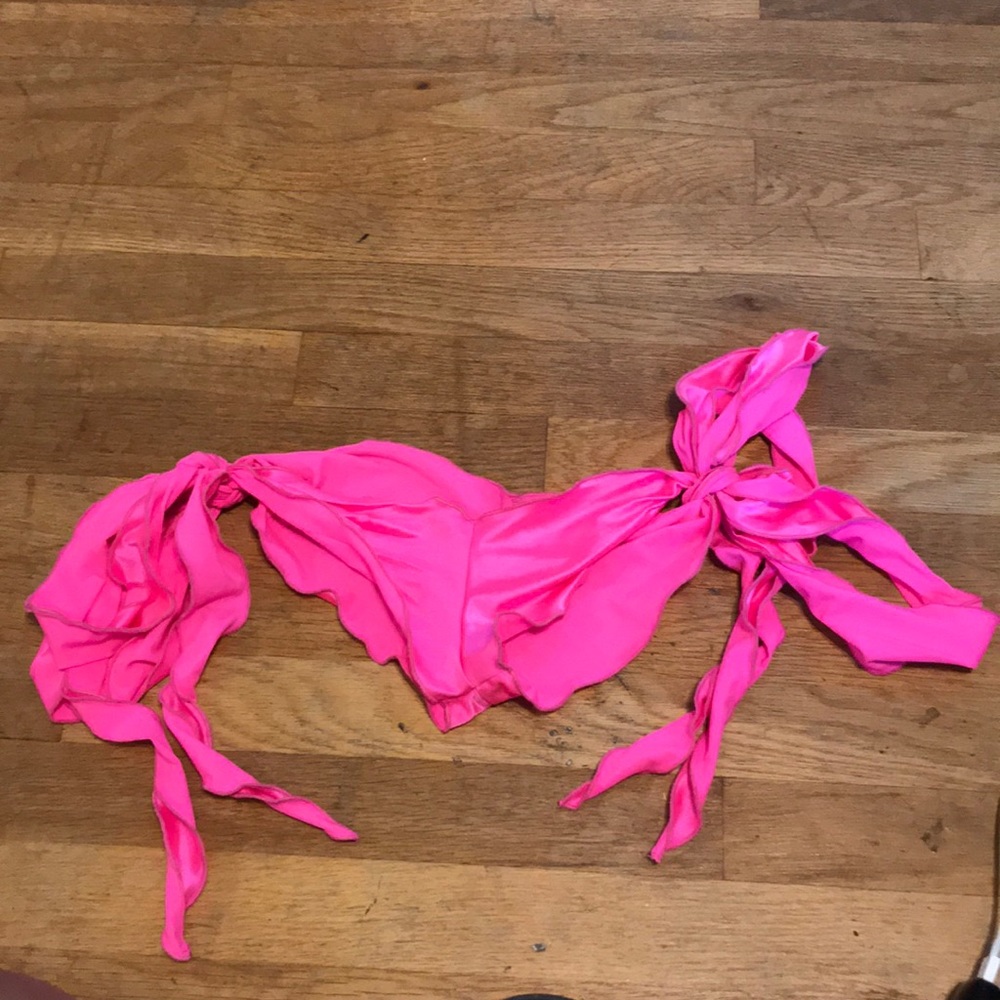 Pink tie up rave bottoms